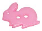 Kids button as a rabbit in pink 18 mm 0,71 inch